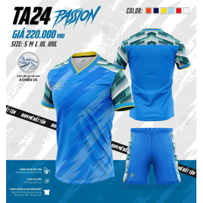 ÁO BÓNG ĐÁ KHÔNG LOGO TA24 PASSION 